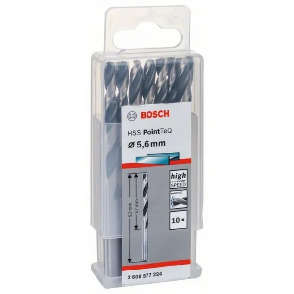 Сверло по металлу HSS PointTeQ (10 шт.) 5.6 мм Bosch 2608577224