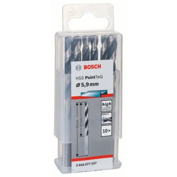 Сверло по металлу HSS PointTeQ (10 шт.) 5.9 мм Bosch 2608577227