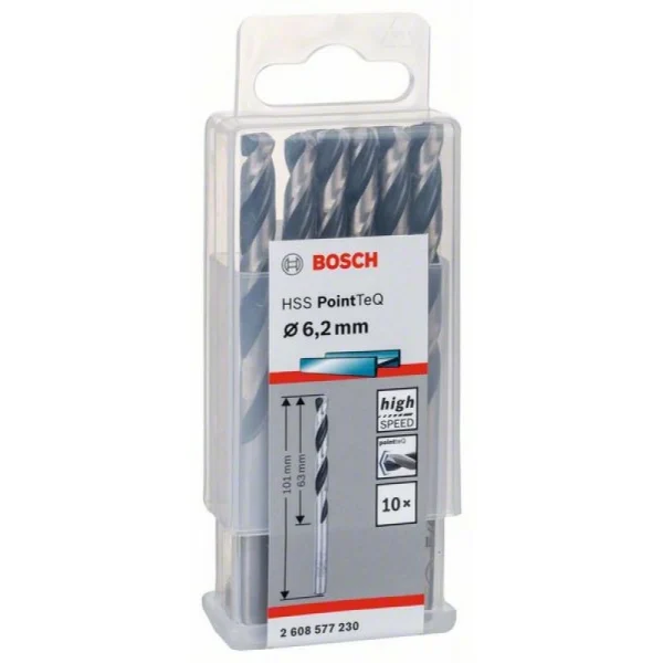 Сверло по металлу HSS PointTeQ (10 шт.) 6.2 мм Bosch 2608577230