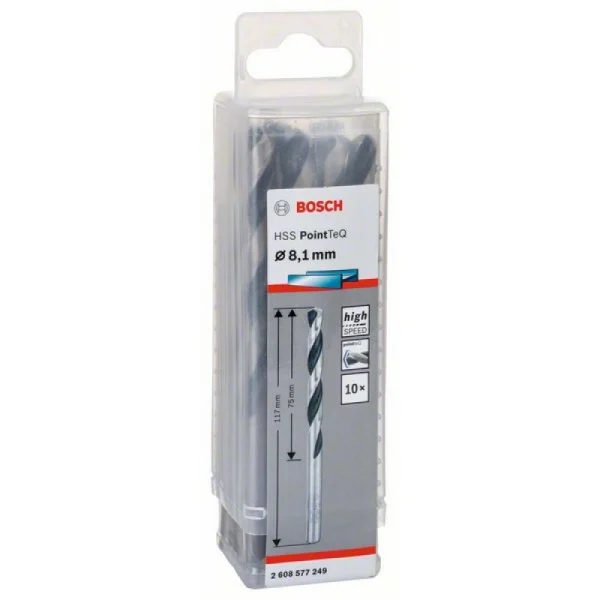 Сверло по металлу HSS PointTeQ (10 шт.) 8.1 мм Bosch 2608577249
