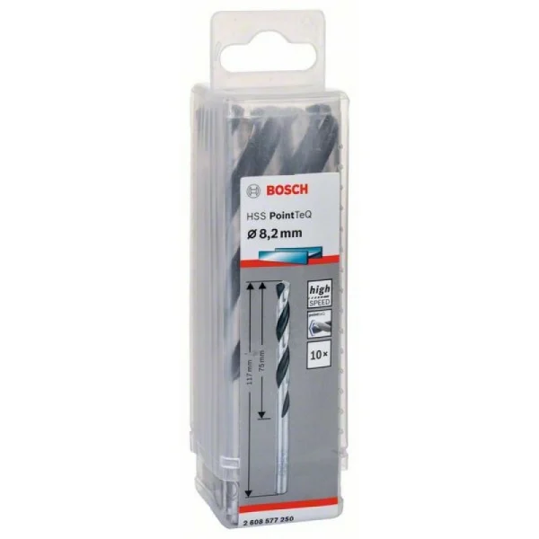 Сверло по металлу HSS PointTeQ (10 шт.) 8.2 мм Bosch 2608577250