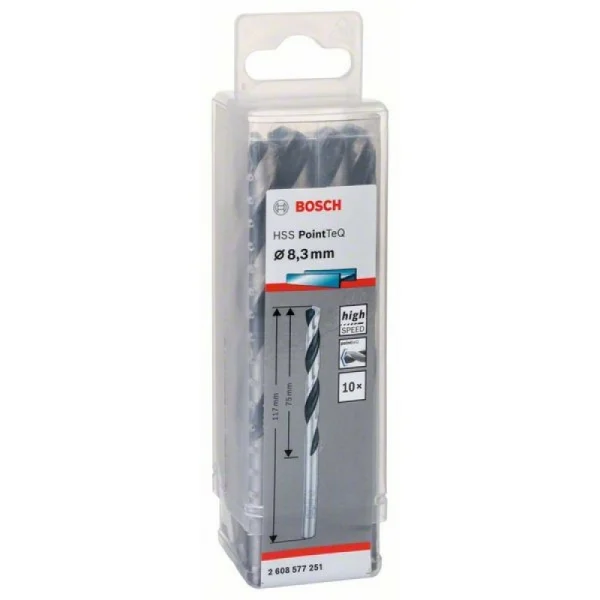 Сверло по металлу HSS PointTeQ (10 шт.) 8.3 мм Bosch 2608577251