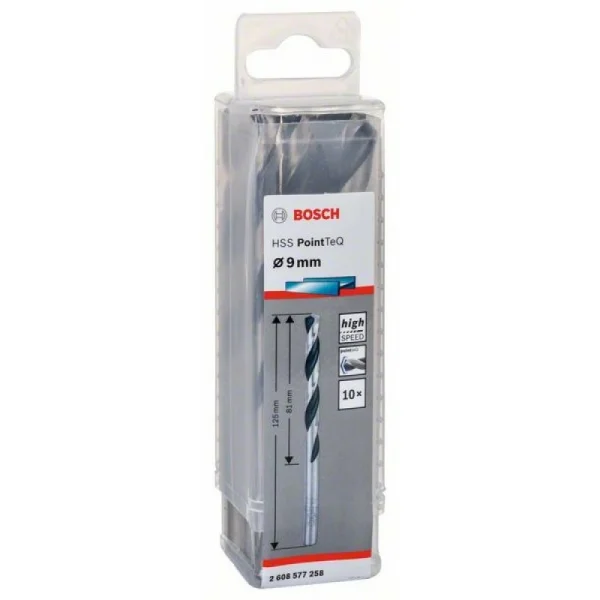 Сверло по металлу HSS PointTeQ (10 шт.) 9 мм Bosch 2608577258