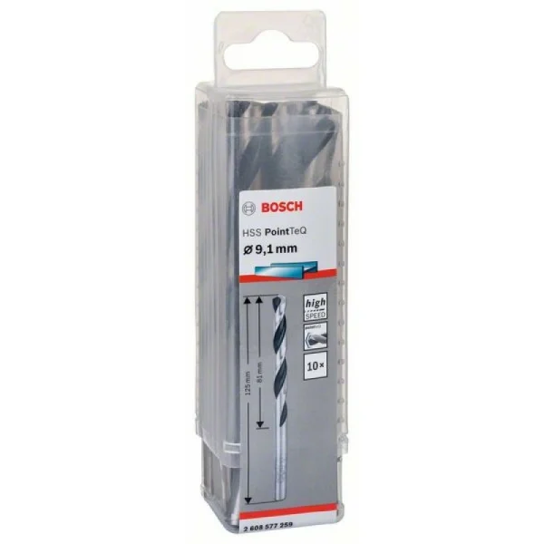 Сверло по металлу HSS PointTeQ (10 шт.) 9.1 мм Bosch 2608577259