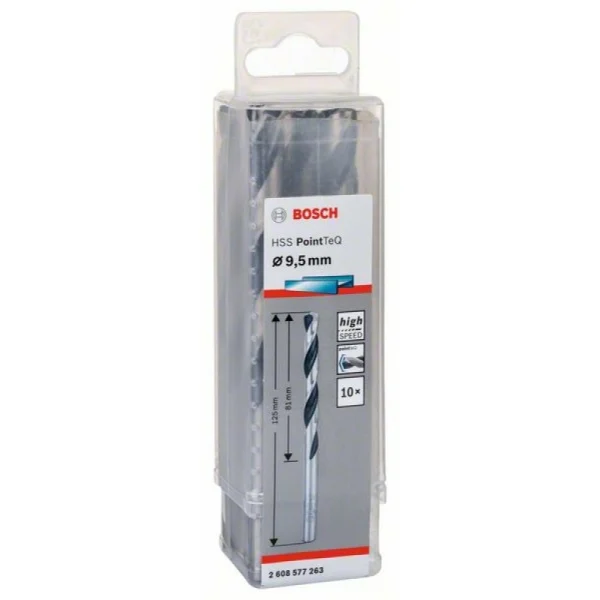 Сверло по металлу HSS PointTeQ (10 шт.) 9.5 мм Bosch 2608577263