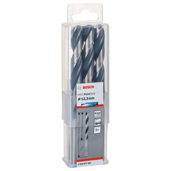 Сверло по металлу HSS PointTeQ (5 шт.) 12.3 мм Bosch 2608577291