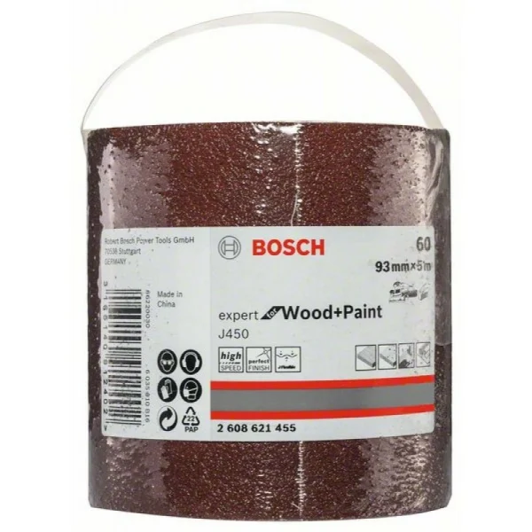 Шлифрулон J450 Expert for Wood+Paint 93x5000 мм K60 Bosch 2608621455 — изображение 2