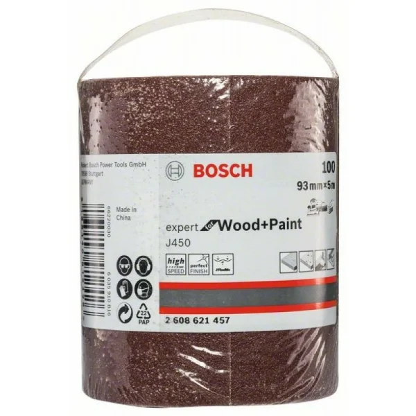 Шлифрулон J450 Expert for Wood+Paint 93x5000 мм K100 Bosch 2608621457 — изображение 2