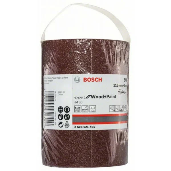 Шлифрулон J450 Expert for Wood+Paint 115x5000 мм K80 Bosch 2608621465 — изображение 2