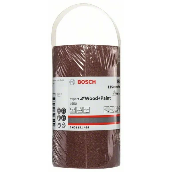 Шлифрулон J450 Expert for Wood+Paint 115x5000 мм K180 Bosch 2608621469 — изображение 2