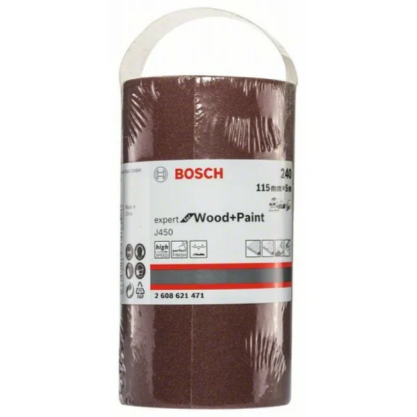Шлифрулон J450 Expert for Wood+Paint 115x5000 мм K240 Bosch 2608621471 — изображение 2