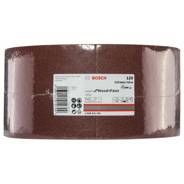 Шлифрулон J450 Expert for Wood+Paint 115x50.000 мм K120 Bosch 2608621485 — изображение 2