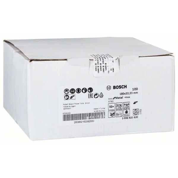 Фибровый шлифкруг R780 Best for Metal+Inox, 180 мм, G100 Bosch 2608621620