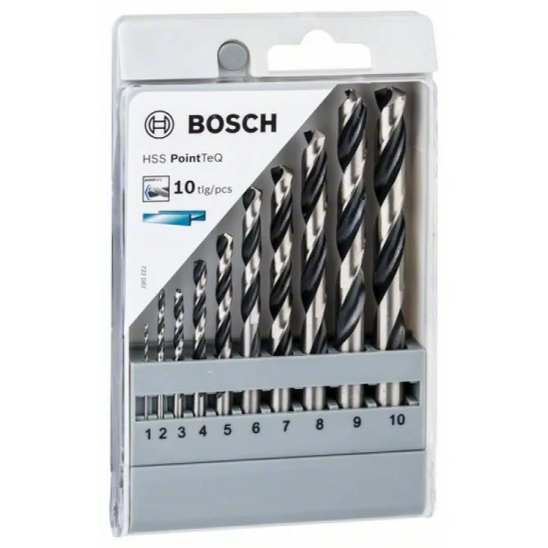 Набор сверл HSS PointTeQ 10 шт D1-10 Bosch 2608577348