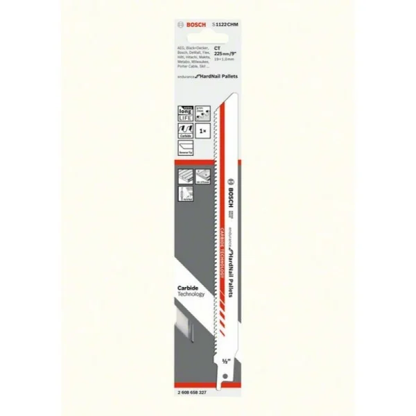 Сабельная пилка S1122CHM Endurance for HardNail Pallets Bosch 2608658327 — изображение 2