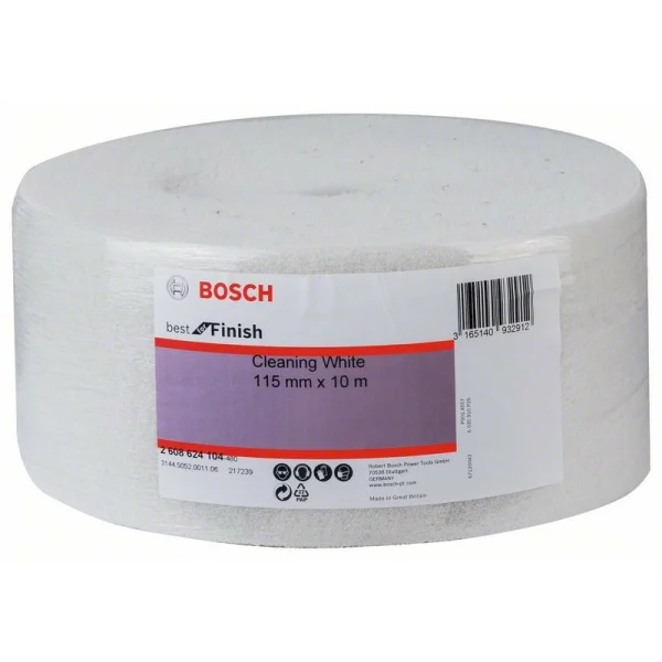 Нетканый шлифматериал в рулонах 115 мм x 10 м, white Bosch 2608624104 — изображение 2