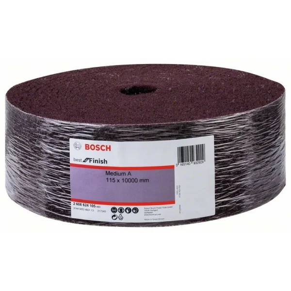 Нетканый шлифматериал в рулонах 115 мм x 10 м, Medium AlOx Bosch 2608624105 — изображение 2