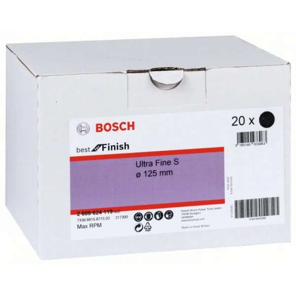 Нетканый шлифкруг 125 мм (Velcro),Ultra Fine S Bosch 2608624119 — изображение 2