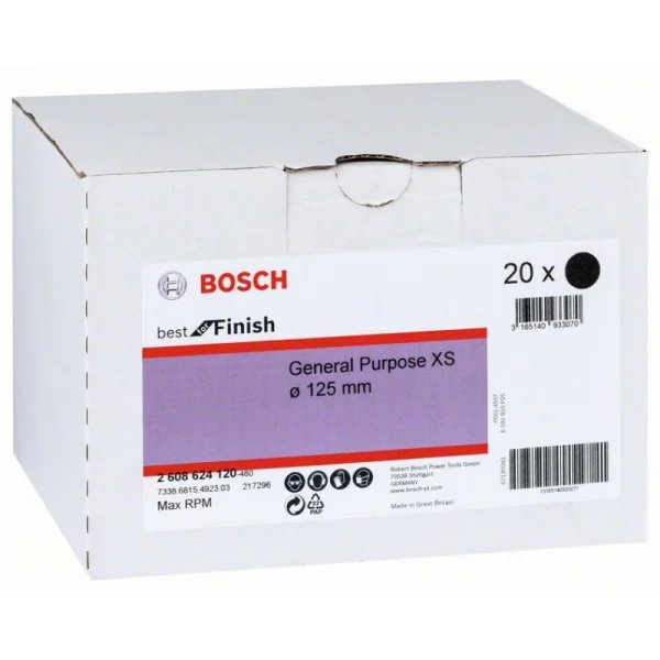 Нетканый шлифкруг 125 мм (Velcro), General Purpose Bosch 2608624120 — изображение 2