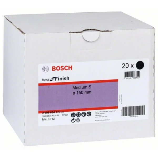 Нетканый шлифкруг 150 мм (Velcro), Medium S Bosch 2608624123 — изображение 2