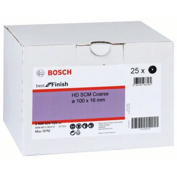 Нетканый шлифкруг SCM, 100 мм, Coarse Bosch 2608624129