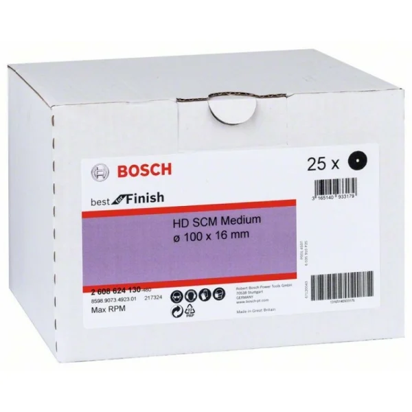 Нетканый шлифкруг SCM, 100 мм, Medium Bosch 2608624130