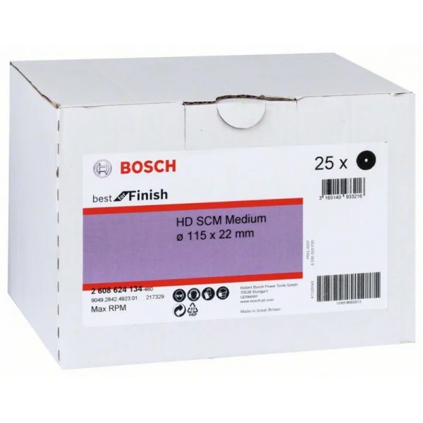 Нетканый шлифкруг SCM, 115 мм, Medium Bosch 2608624134