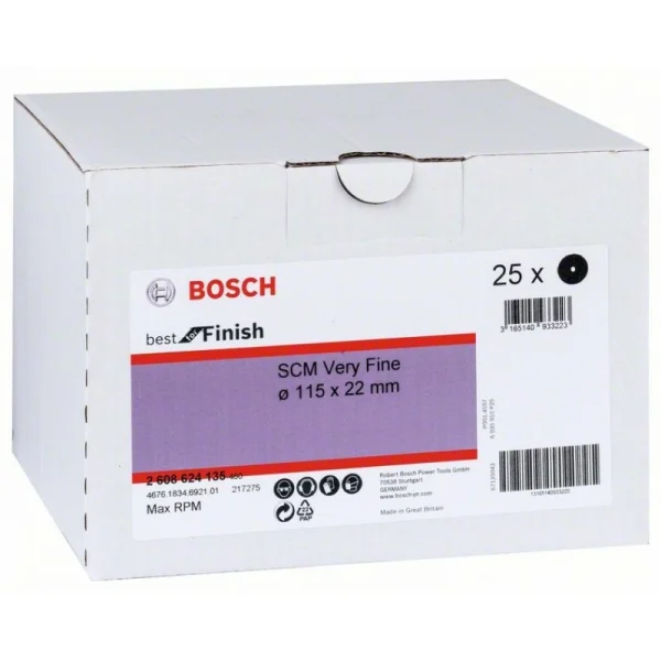 Нетканый шлифкруг SCM 115 мм, Very Fine Bosch 2608624135