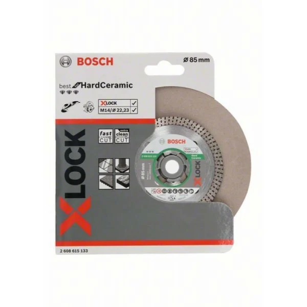 Алмазный диск Best for Hard Ceramic X-LOCK 85x22,23x1,8x10 мм Bosch 2608615133 — изображение 2