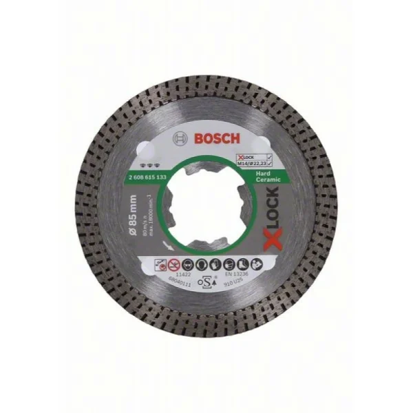 Алмазный диск Best for Hard Ceramic X-LOCK 85x22,23x1,8x10 мм Bosch 2608615133 — изображение 3
