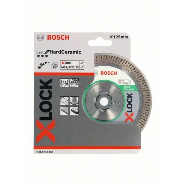 Алмазный диск Best for Hard Ceramic X-LOCK 125x22,23x1,8x10 мм Bosch 2608615135 — изображение 2