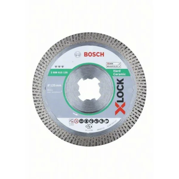 Алмазный диск Best for Hard Ceramic X-LOCK 125x22,23x1,8x10 мм Bosch 2608615135 — изображение 3