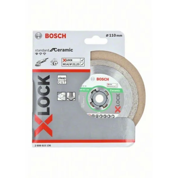 Алмазный диск Standard for Ceramic X-LOCK 110x22,23x1,6x7,5 мм Bosch 2608615136 — изображение 3
