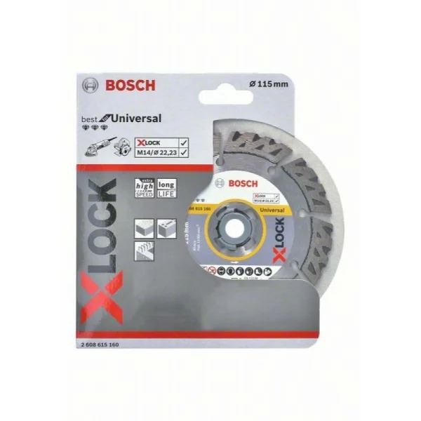 Алмазный диск Best for Universal X-LOCK 115x22,23x2,2x12 мм Bosch 2608615160 — изображение 2