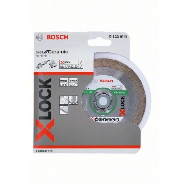 Алмазный диск Best for Ceramic X-LOCK 115x22,23x1,8x10 мм Bosch 2608615163 — изображение 2