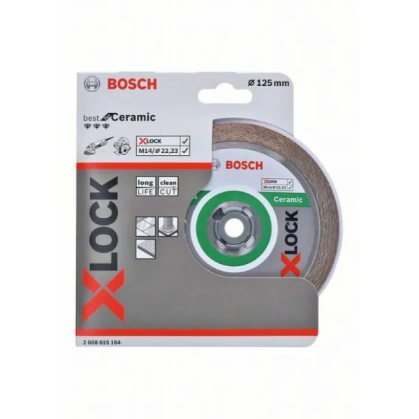 Алмазный диск Best for Ceramic X-LOCK 125x22,23x1,8x10 мм Bosch 2608615164 — изображение 2