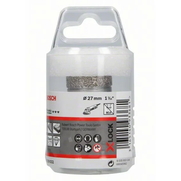 Алмазная коронка Dry Speed X-LOCK 27 мм Bosch 2608599032 — изображение 2