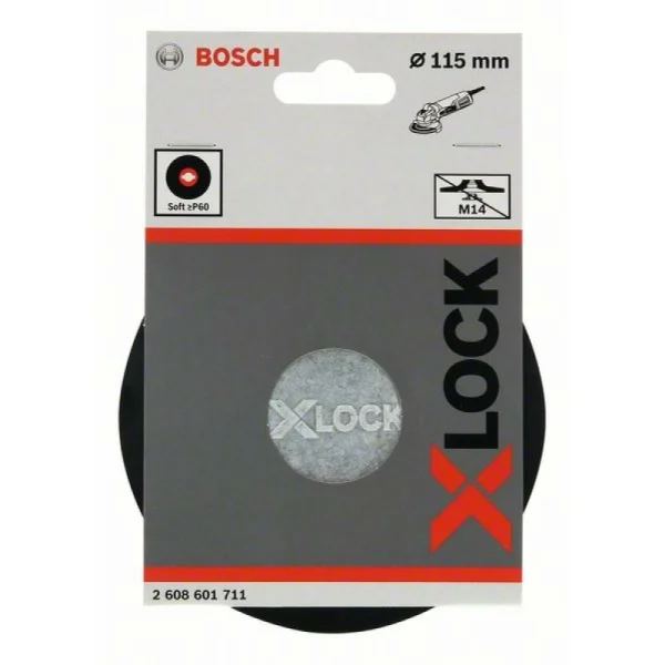 Опорная тарелка X-LOCK с зажимом 115 мм мягкая Bosch 2608601711 — изображение 3