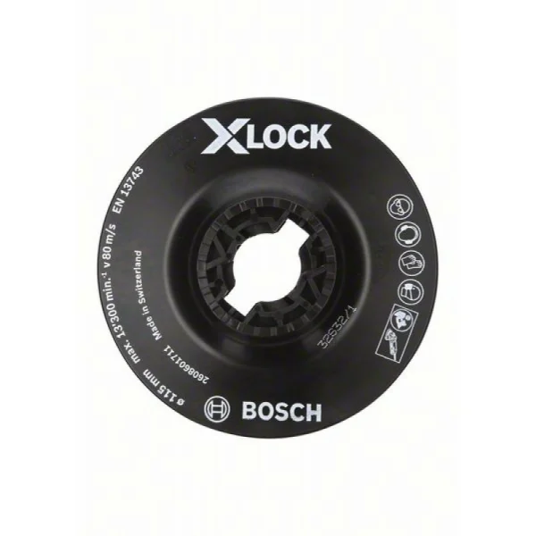 Опорная тарелка X-LOCK с зажимом 115 мм мягкая Bosch 2608601711 — изображение 4