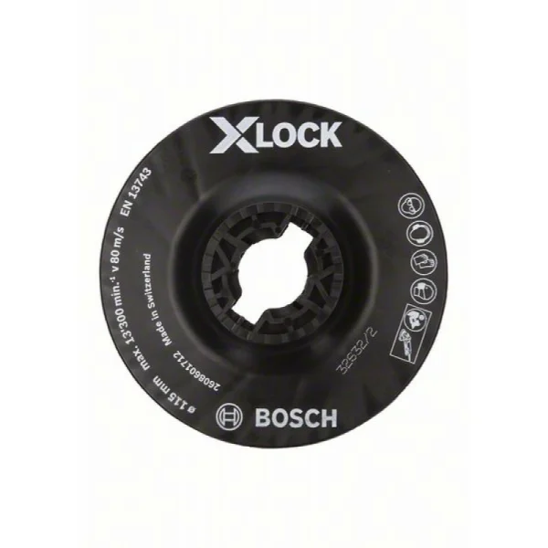 Опорная тарелка X-LOCK с зажимом 115 мм средняя Bosch 2608601712 — изображение 4