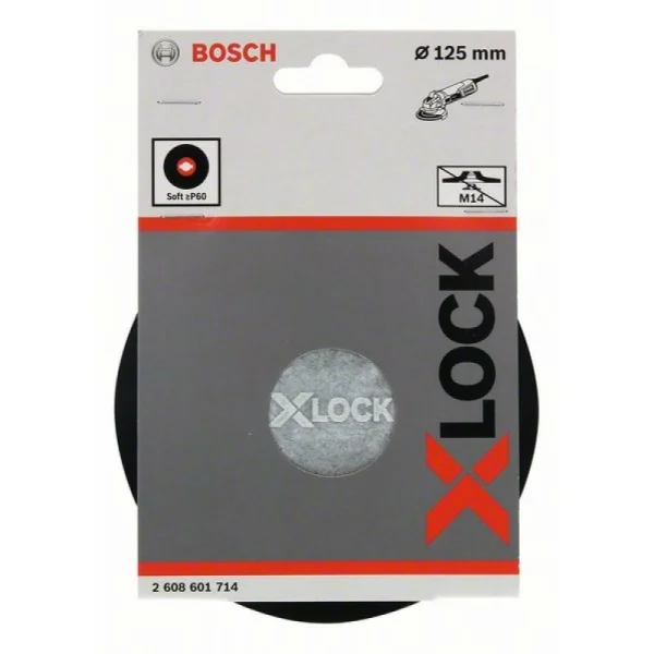 Опорная тарелка X-LOCK с зажимом 125 мм мягкая Bosch 2608601714 — изображение 3