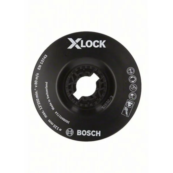 Опорная тарелка X-LOCK с зажимом 125 мм мягкая Bosch 2608601714 — изображение 4