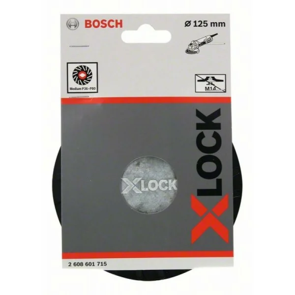 Опорная тарелка X-LOCK с зажимом 125 мм средняя Bosch 2608601715 — изображение 3