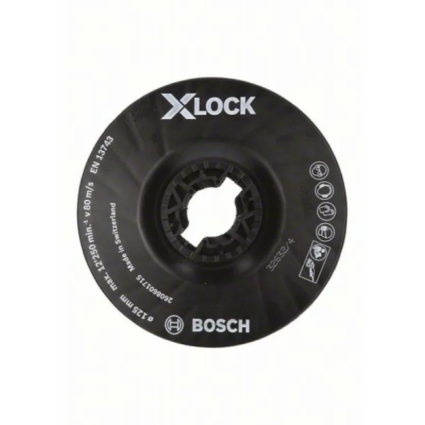 Опорная тарелка X-LOCK с зажимом 125 мм средняя Bosch 2608601715 — изображение 4