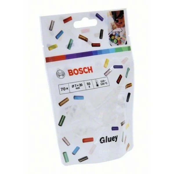 Прозрачные стержни Gluey 70 шт. прозрачные Bosch 2608002004 — изображение 2