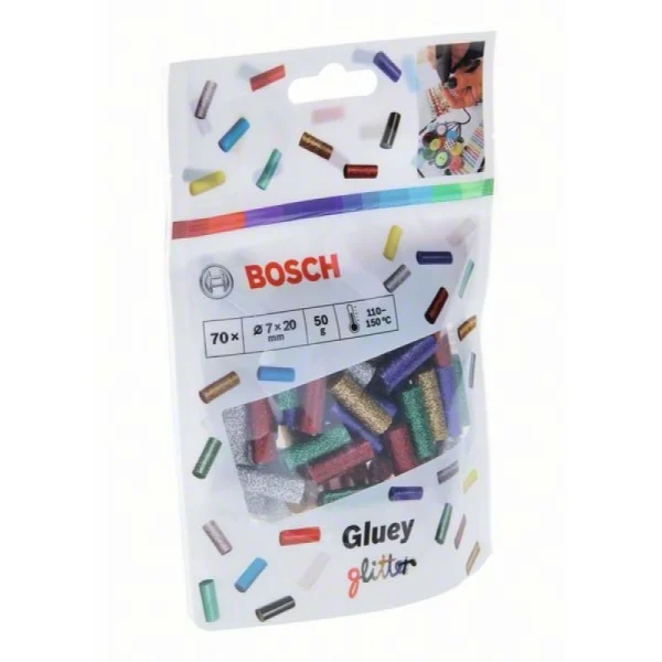 Набор блестящих стержней Gluey 70 шт. Bosch 2608002006 — изображение 2