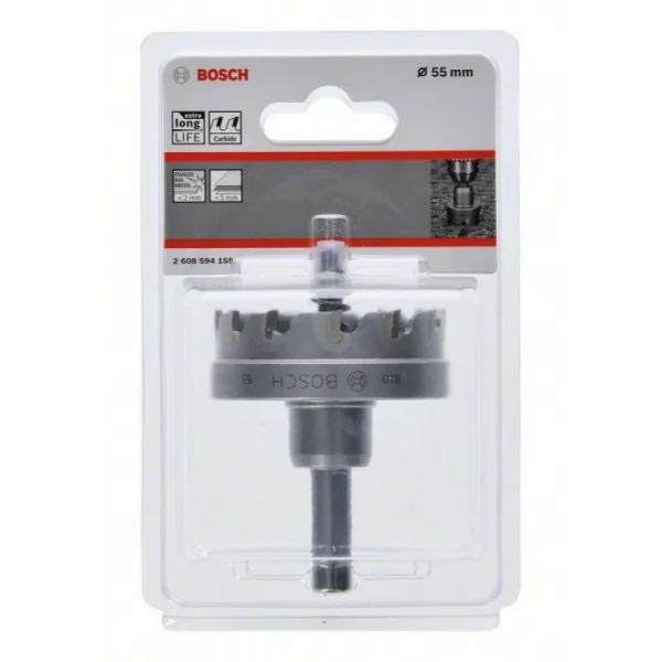 Коронка Endurance for Heavy Metal с твердосплавными напайками 55 мм Bosch 2608594155