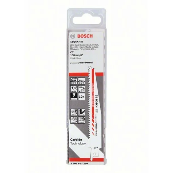 Сабельные пилки (10 шт.) S956XHM Progressor for Wood+Metal Bosch 2608653280 — изображение 2