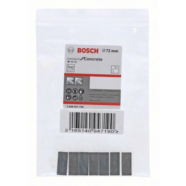 Сегменты для алмазной коронки Standard 72x450 мм 1 1/4", 7 шт Bosch 2608601750 — изображение 2