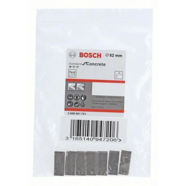 Сегменты для алмазной коронки Standard 82x450 мм 1 1/4", 7 шт Bosch 2608601751 — изображение 2